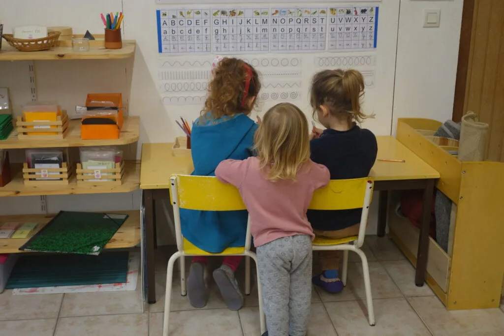 groupe scolaire l'Envol : les enfants en pleine observation